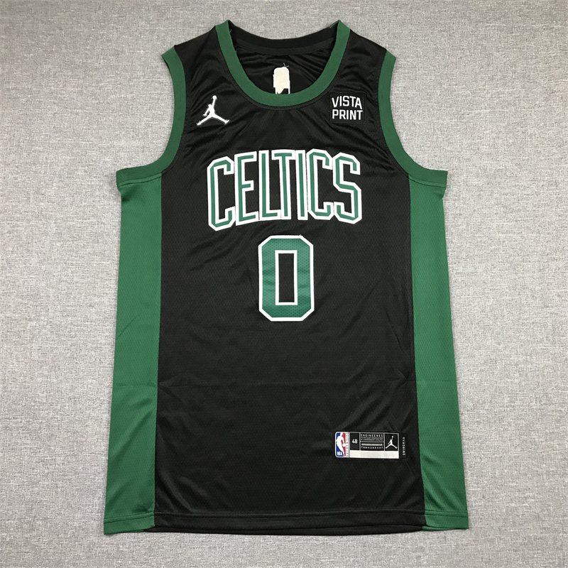 Men Boston Celtics #0 Tatum Black Jordan Brand 2025 NBA Jersey style 2